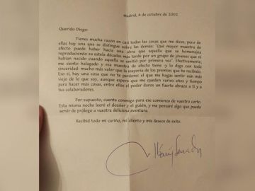 La carta de Chicho Ibáñez a Diego San José