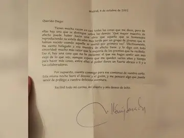 La carta de Chicho Ibáñez a Diego San José La carta de Chicho Ibáñez a Diego San José