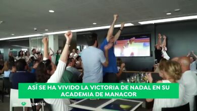 Así se ha vivido la victoria de Rafa Nadal en su academia en Mallorca