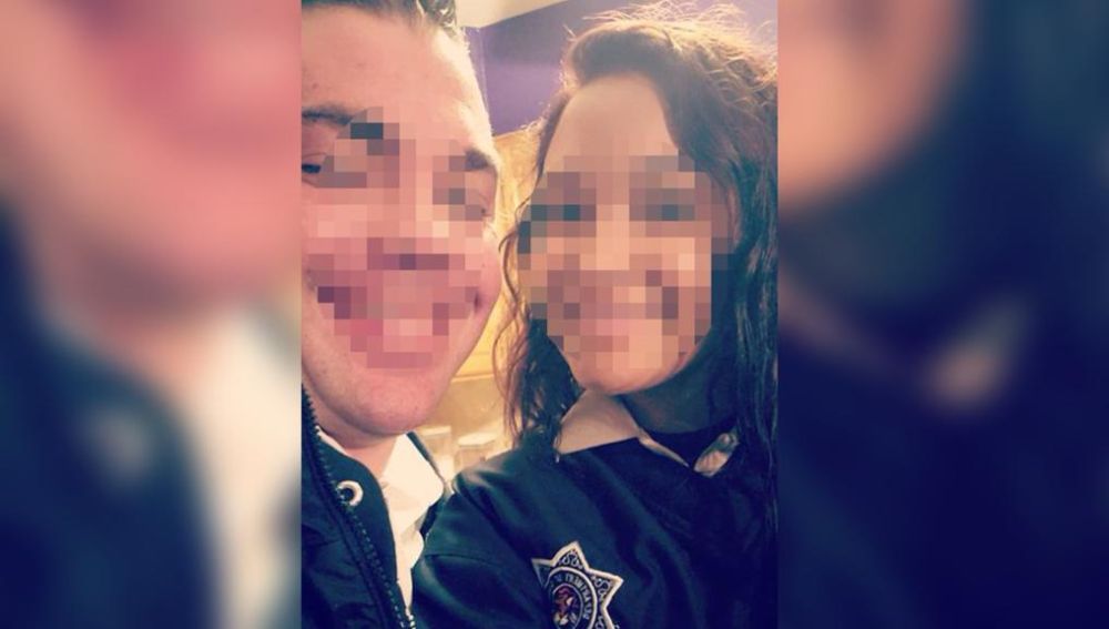 La pareja en una fotografía antigua