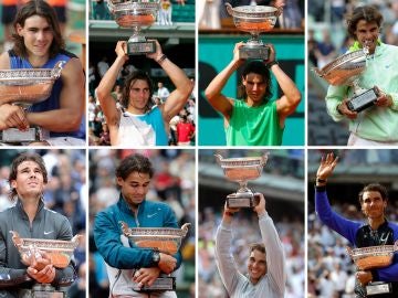Los 12 Roland Garros que ha conquistado Rafa Nadal