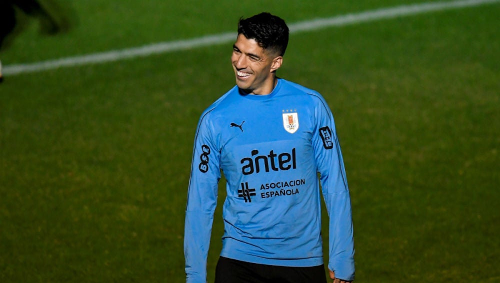 Luis Suárez, con Uruguay