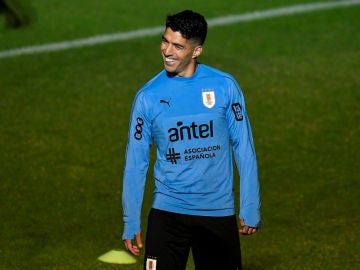 Luis Suárez, con Uruguay