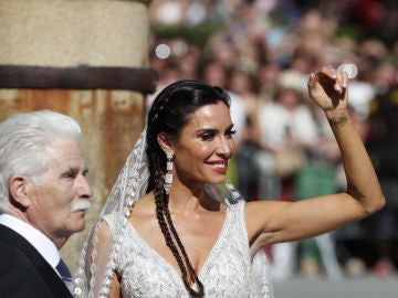 Pilar Rubio, con su traje de boda