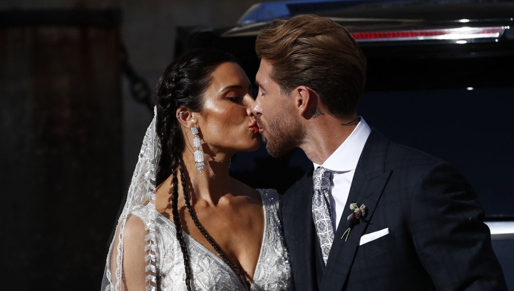 El beso entre Pilar Rubio y Sergio Ramos