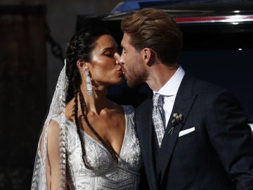 El beso entre Pilar Rubio y Sergio Ramos
