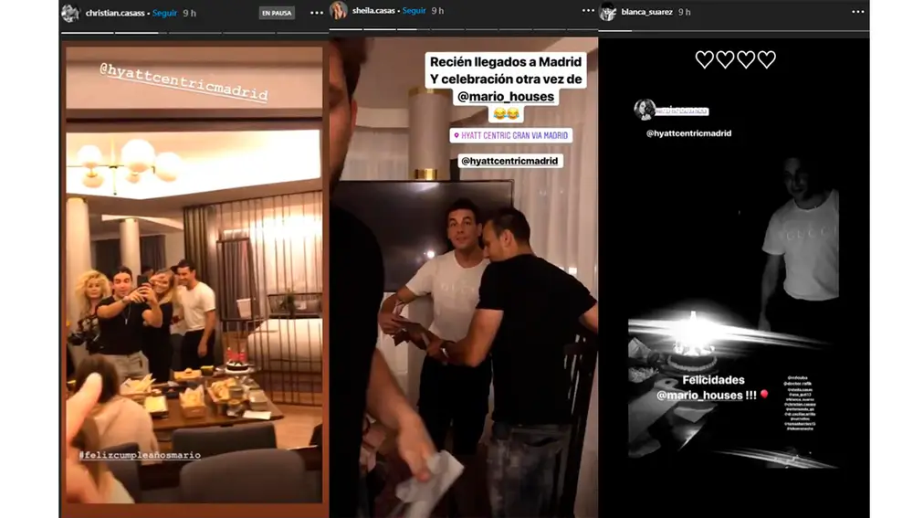 La celebración de cumpleaños de Mario Casas con Blanca Suárez La celebración de cumpleaños de Mario Casas con Blanca Suárez
