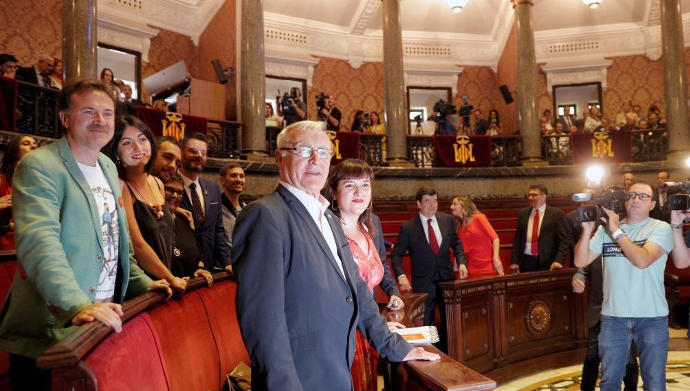 Joan Ribó en el pleno de elección del alcalde de Valencia