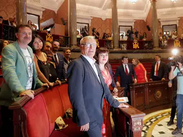Joan Ribó en el pleno de elección del alcalde de Valencia Joan Ribó en el pleno de elección del alcalde de Valencia