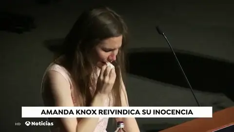 Las lágrimas impiden a Amanda Knox lanzar su mensaje reivindicando su inocencia doce años después Las lágrimas impiden a Amanda Knox lanzar su mensaje reivindicando su inocencia doce años después