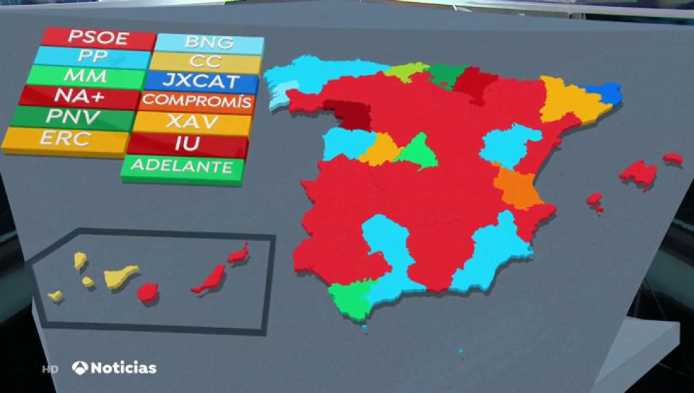 REEMPLAZO | El mapa de los ayuntamientos en España: el bloque de derechas recupera el poder tras sus acuerdos