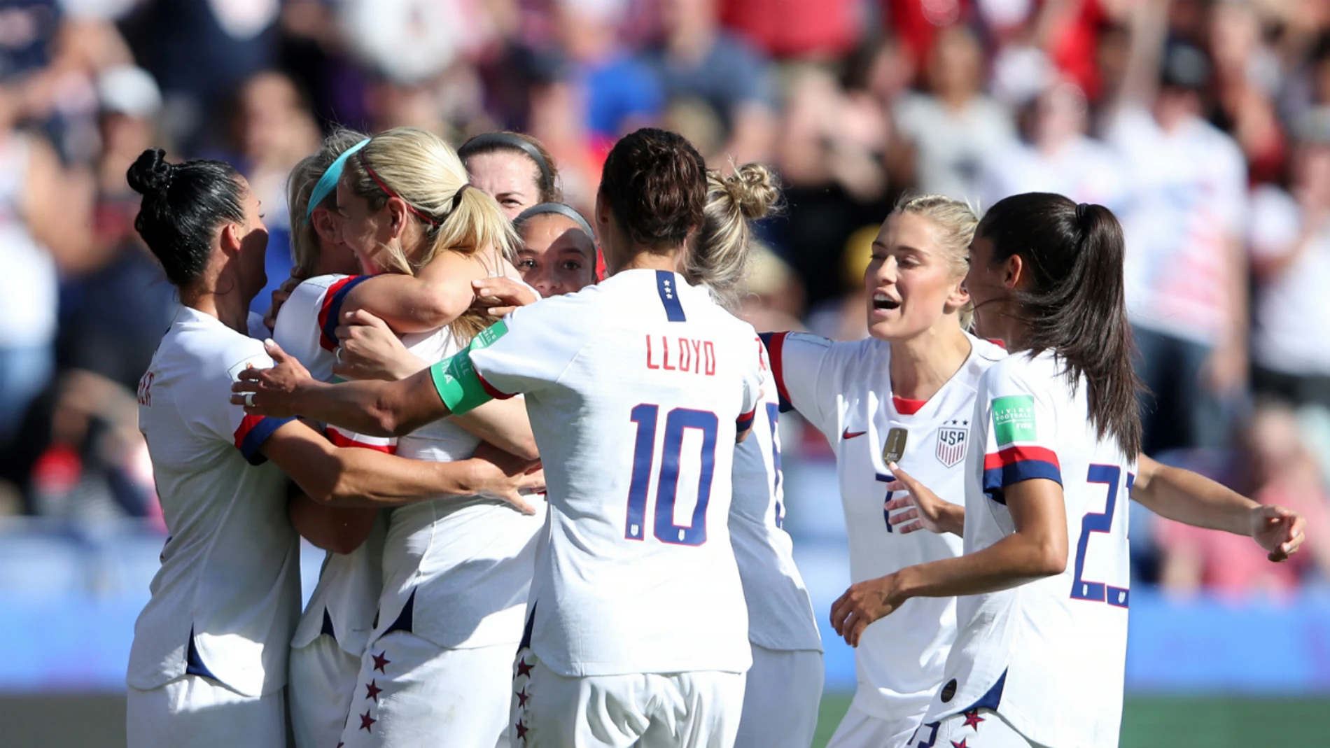 Estados Unidos celebra un gol Estados Unidos celebra un gol