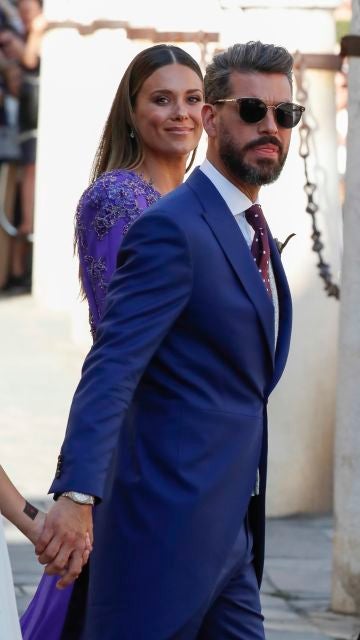 Lorena Gómez y René Ramos en la boda de Sergio Ramos y Pilar Rubio