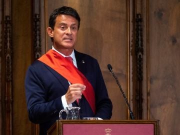 Manuel Valls en el Ayuntamiento de Barcelona