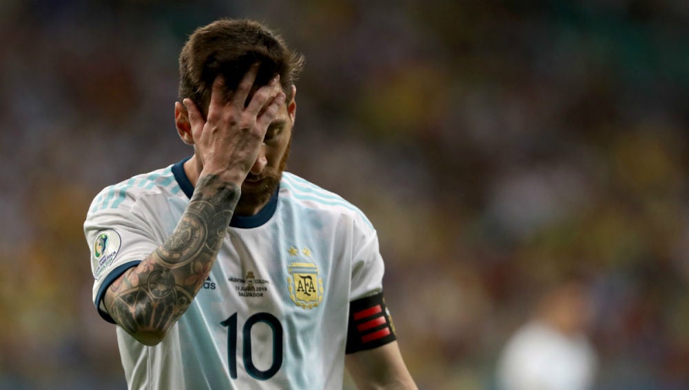 Lionel Messi, con Argentina