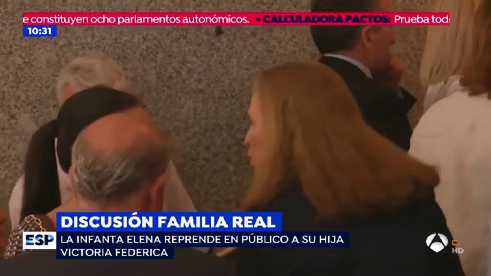 Discusi&oacute;n en la familia real.