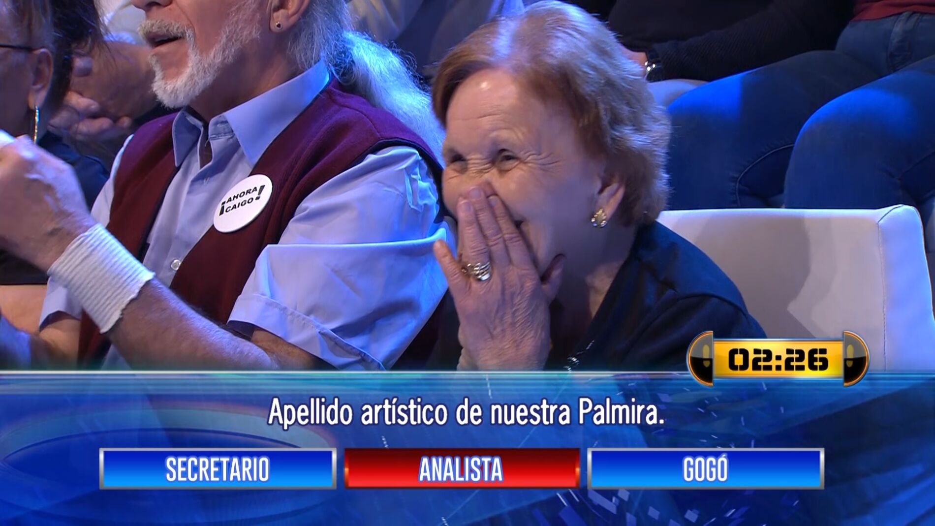 Palmira Gog&oacute; tira a un concursante por la trampilla de &lsquo;&iexcl;Ahora caigo!&rsquo;