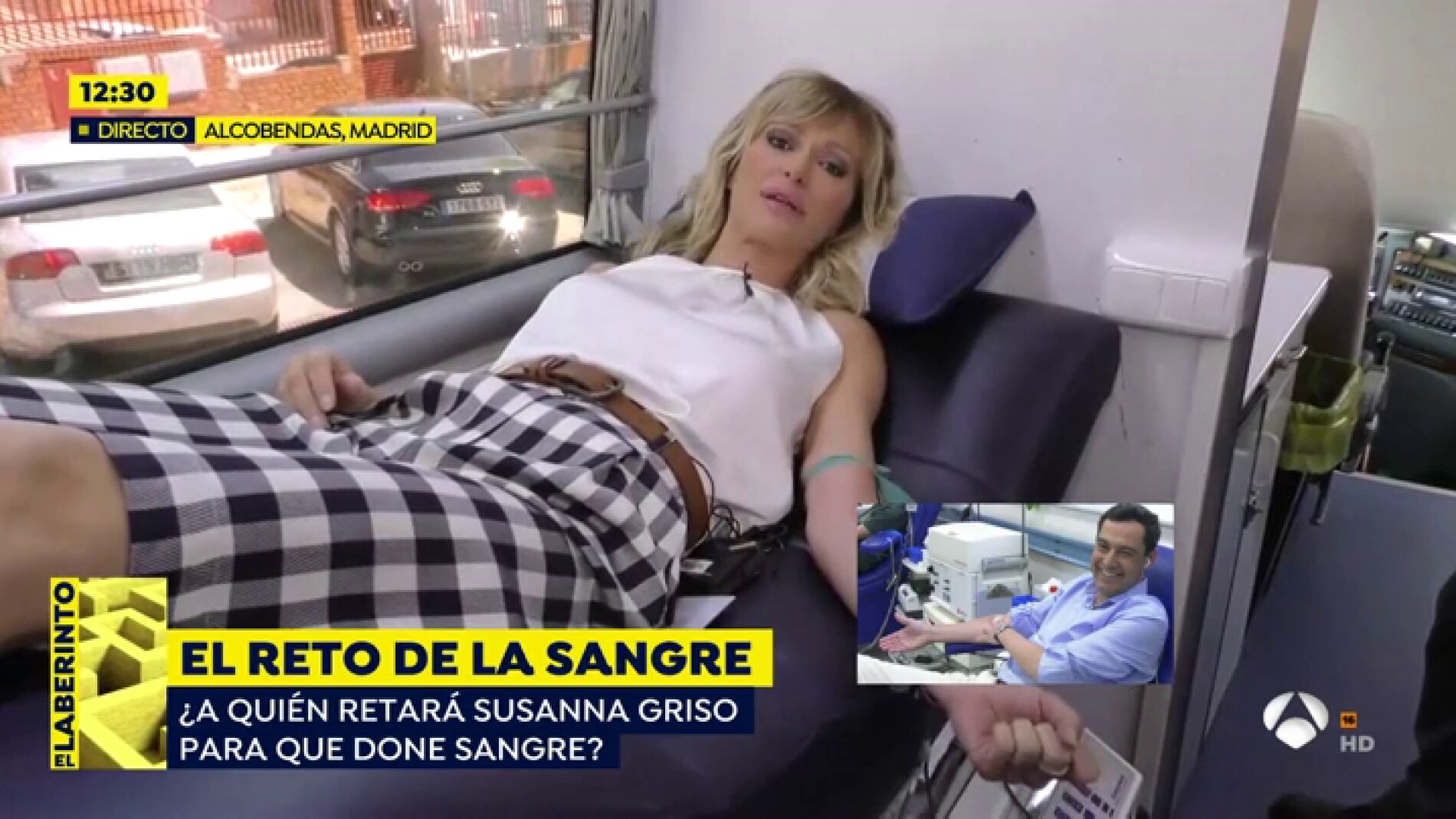 Susanna Griso dona sangre