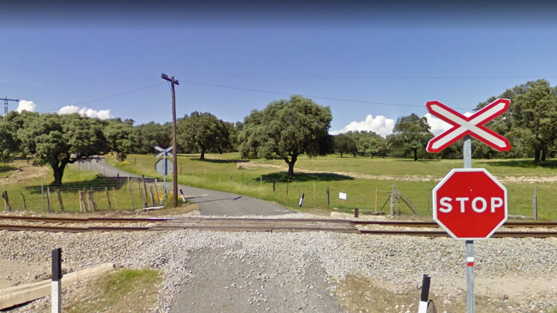 Paso a nivel del tren en Toril Paso a nivel del tren en Toril