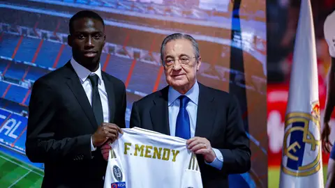 Ferland Mendy, en su presentación con el Real Madrid Ferland Mendy, en su presentación con el Real Madrid