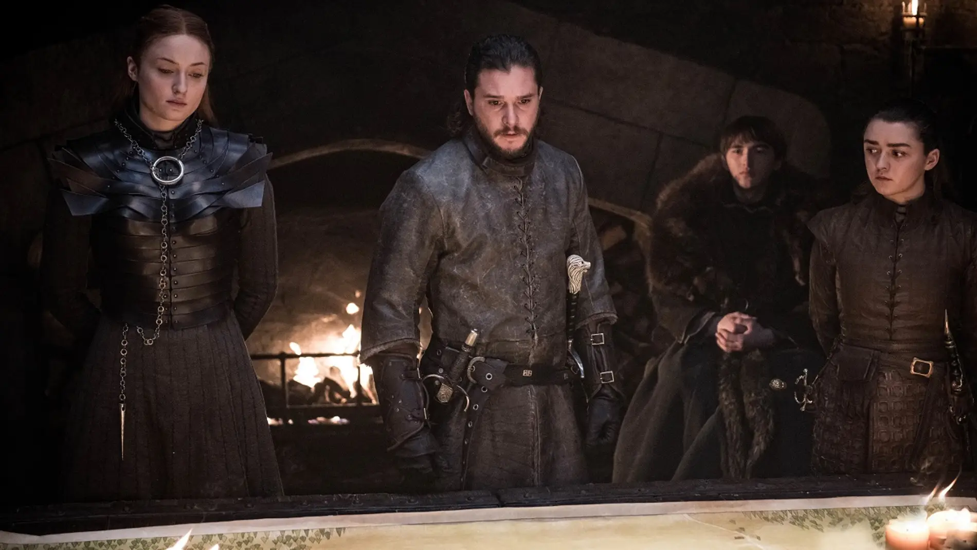 Sansa, Jon Snow, Bran y Arya en 'Juego de Tronos'