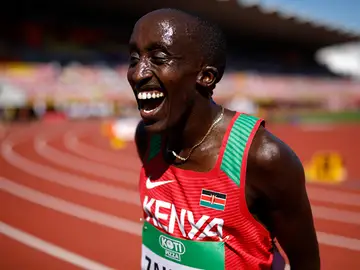 El atleta Edward Zakayo Pingua El atleta Edward Zakayo Pingua