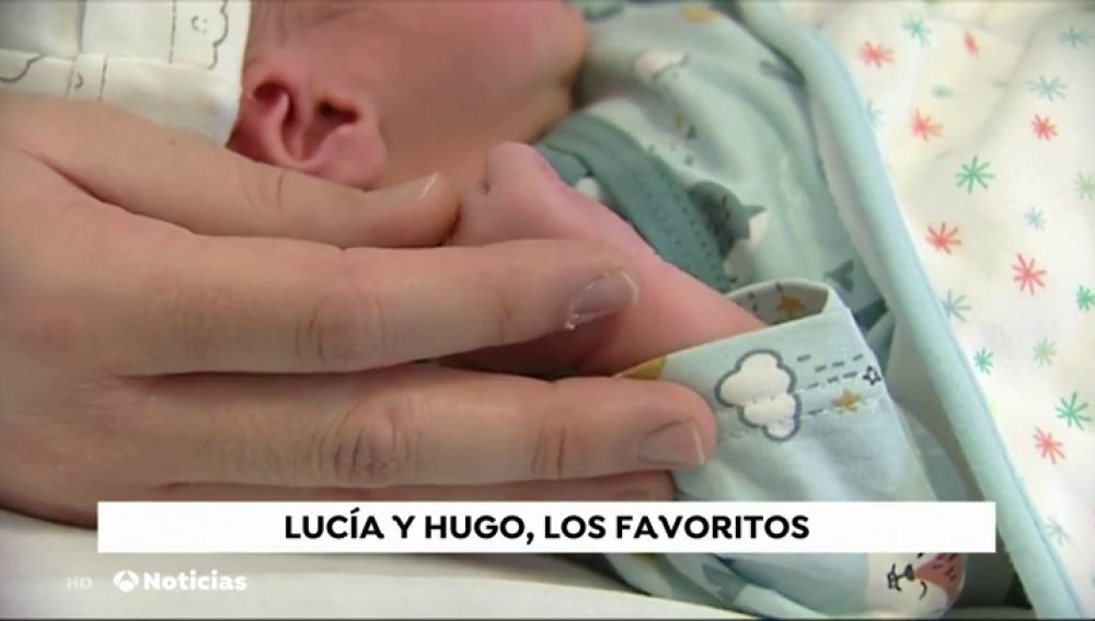 Lucía y Hugo, los nombres más elegidos para los nacidos en 2018