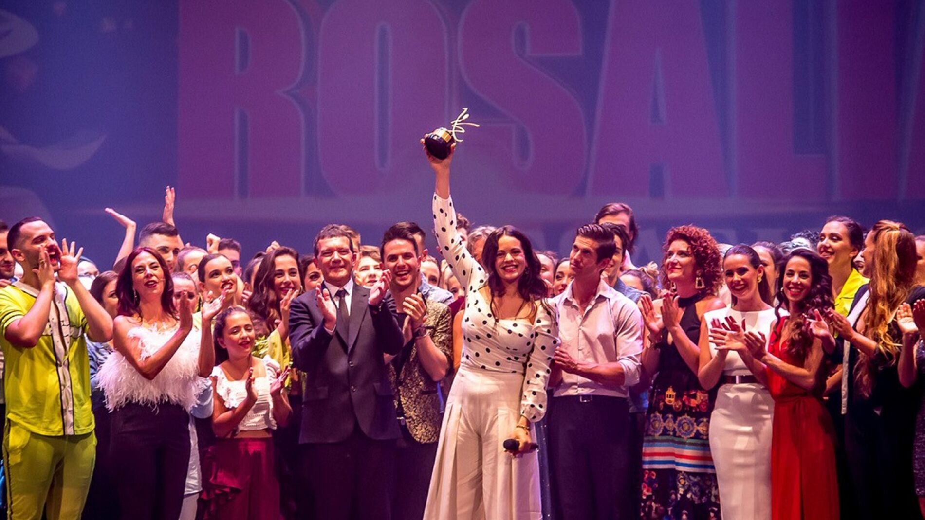 Rosal&iacute;a y Antonio Banderas en la Escuela Superior de Artes Esc&eacute;nicas