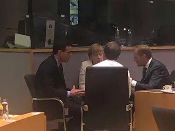 Sánchez, Merkel, Macron y Tusk Sánchez, Merkel, Macron y Tusk