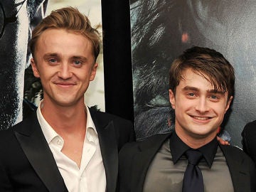 Tom Felton junto a Daniel Radcliffe