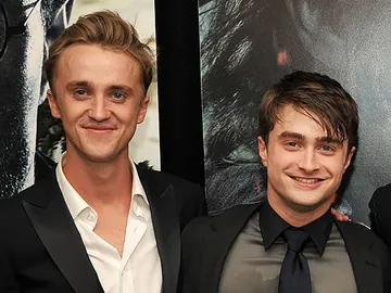 Tom Felton junto a Daniel Radcliffe Tom Felton junto a Daniel Radcliffe