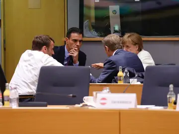 Sánchez, Macron, Tusk y Merkel Sánchez, Macron, Tusk y Merkel