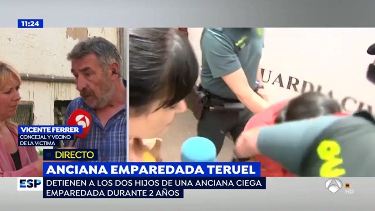 Los vecinos sospechaban que los hijos que habían emparedado a su madre en Teruel escondían a la anciana en casa