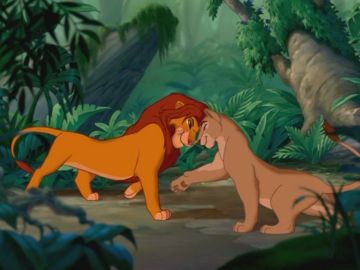 Simba y Nala en 'El Rey León'