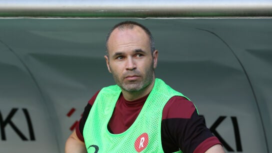 Andr&eacute;s Iniesta, durante un partido