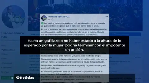 Vox desautoriza a Serrano sobre sus críticas a la sentencia contra 'La Manada' Vox desautoriza a Serrano sobre sus críticas a la sentencia contra 'La Manada'