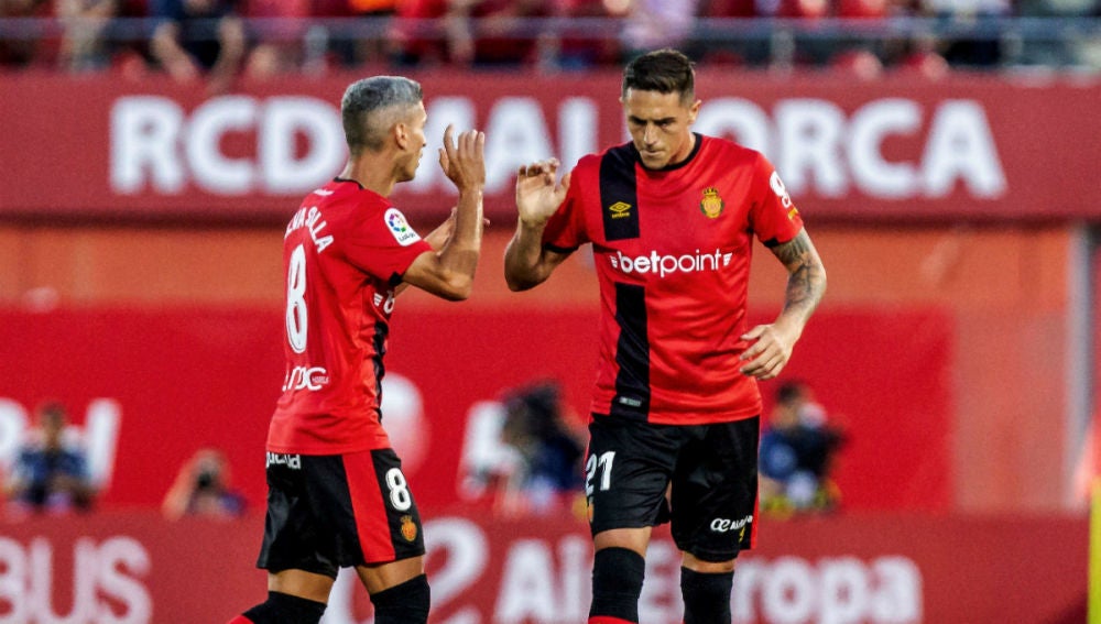 El Mallorca celebra un gol