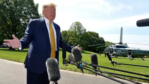 El presidente de EE.UU., Donald J. Trump, hace unas declaraciones a la prensa El presidente de EE.UU., Donald J. Trump, hace unas declaraciones a la prensa.