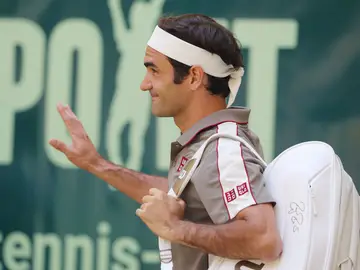 Roger Federer, en un partido Roger Federer, en un partido
