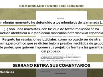 Serrano borra sus palabras sobre la sentencia contra 'La Manada' y emite un comunicado para matiza su mensaje
