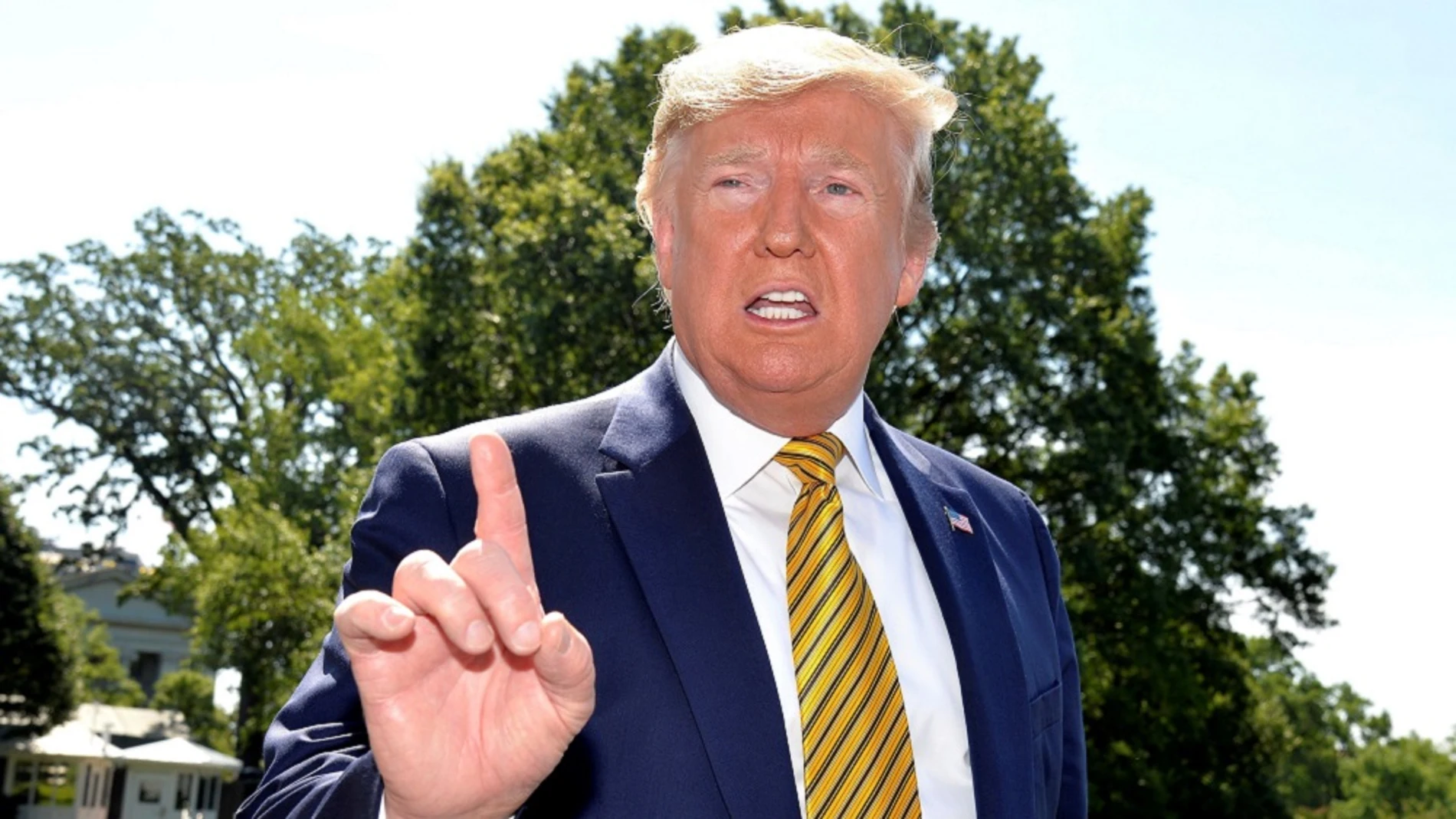 El presidente de los Estados Unidos, Donald Trump, habla con los medios de comunicación El presidente de los Estados Unidos, Donald Trump, habla con los medios de comunicación