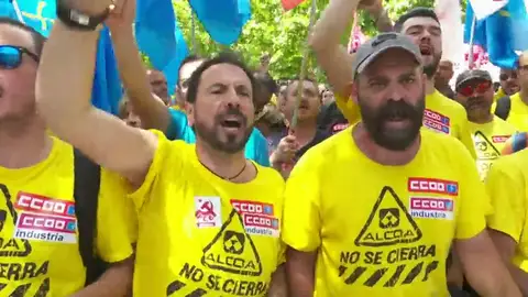 La marcha del aluminio llega a Madrid La marcha del aluminio llega a Madrid