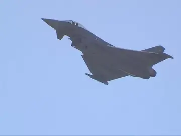 Dos aviones 'eurofighter' chocan en el aire en Alemania Dos aviones 'eurofighter' chocan en el aire en Alemania