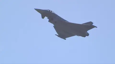 Dos aviones 'eurofighter' chocan en el aire en Alemania Dos aviones 'eurofighter' chocan en el aire en Alemania