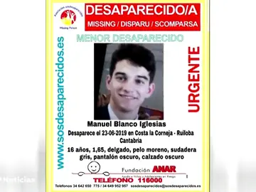 Buscan a un joven de 16 años desaparecido en Cantabria Buscan a un joven de 16 años desaparecido en Cantabria