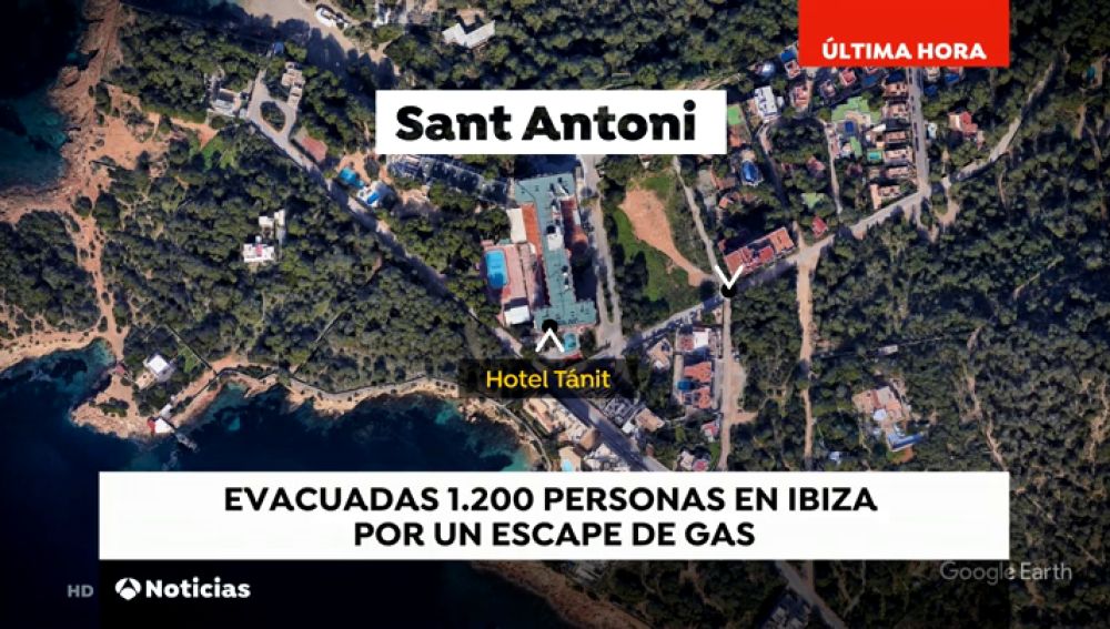 Más de 1.000 personas evacuadas por un escape de gas en Ibiza 