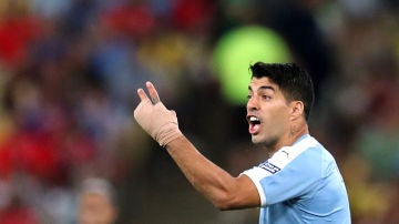 Luis Suárez, en el partido contra Chile