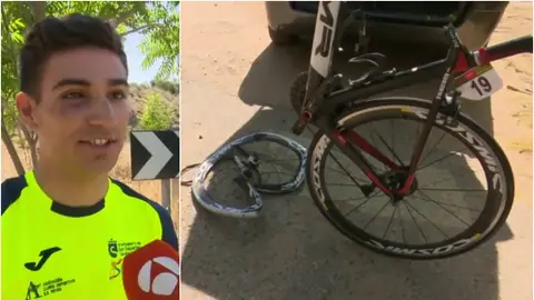 Brutal accidente del campeón cadete de España de ciclocross Brutal accidente del campeón cadete de España de ciclocross