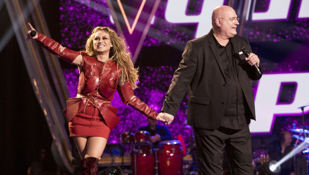 Actuación de Paulina Rubio en la gran final de 'La Voz Senior' junto a Xavi Garriga