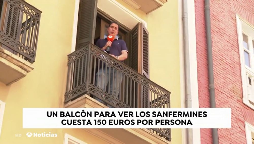 Los balcones, lo más cotizado en Pamplona durante fiestas de San Fermín 2019